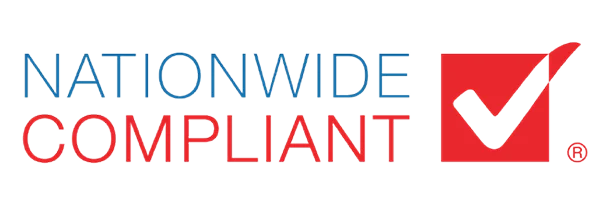 Nationwide Compliant Logo Logo for Nationwide Compliant featuring the words 'Nationwide Compliant' with a checkmark symbol in red.
