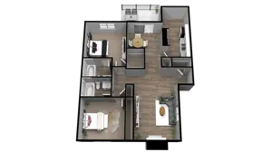 2 Bedroom 2 Bathroom - B3