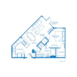 A2 | 1 Bed | 1 Bath