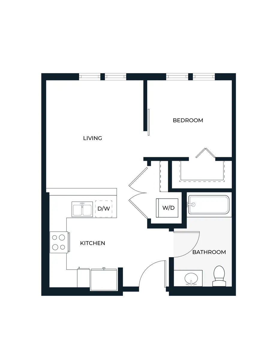 Urban One Bedroom U3 552 SF.png