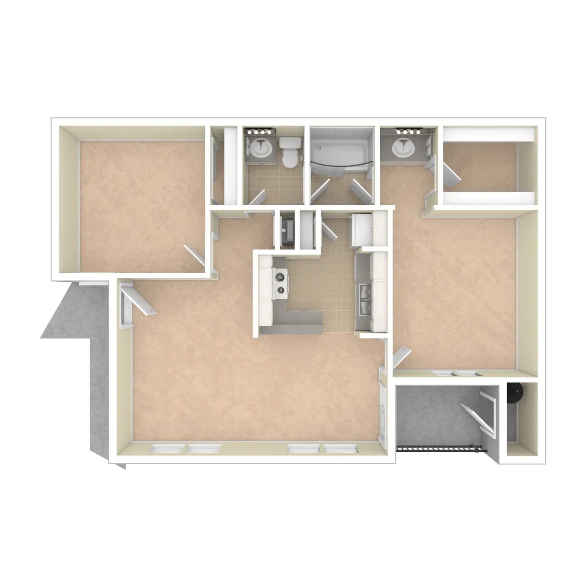 Sycamore Creek Apts - Diagram, Floor Plan