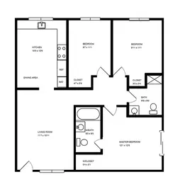 3 bedrooms 2 bathrooms