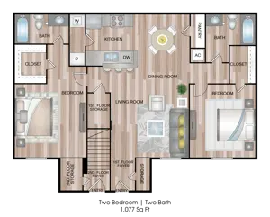 Two Bedroom Two Bathroom