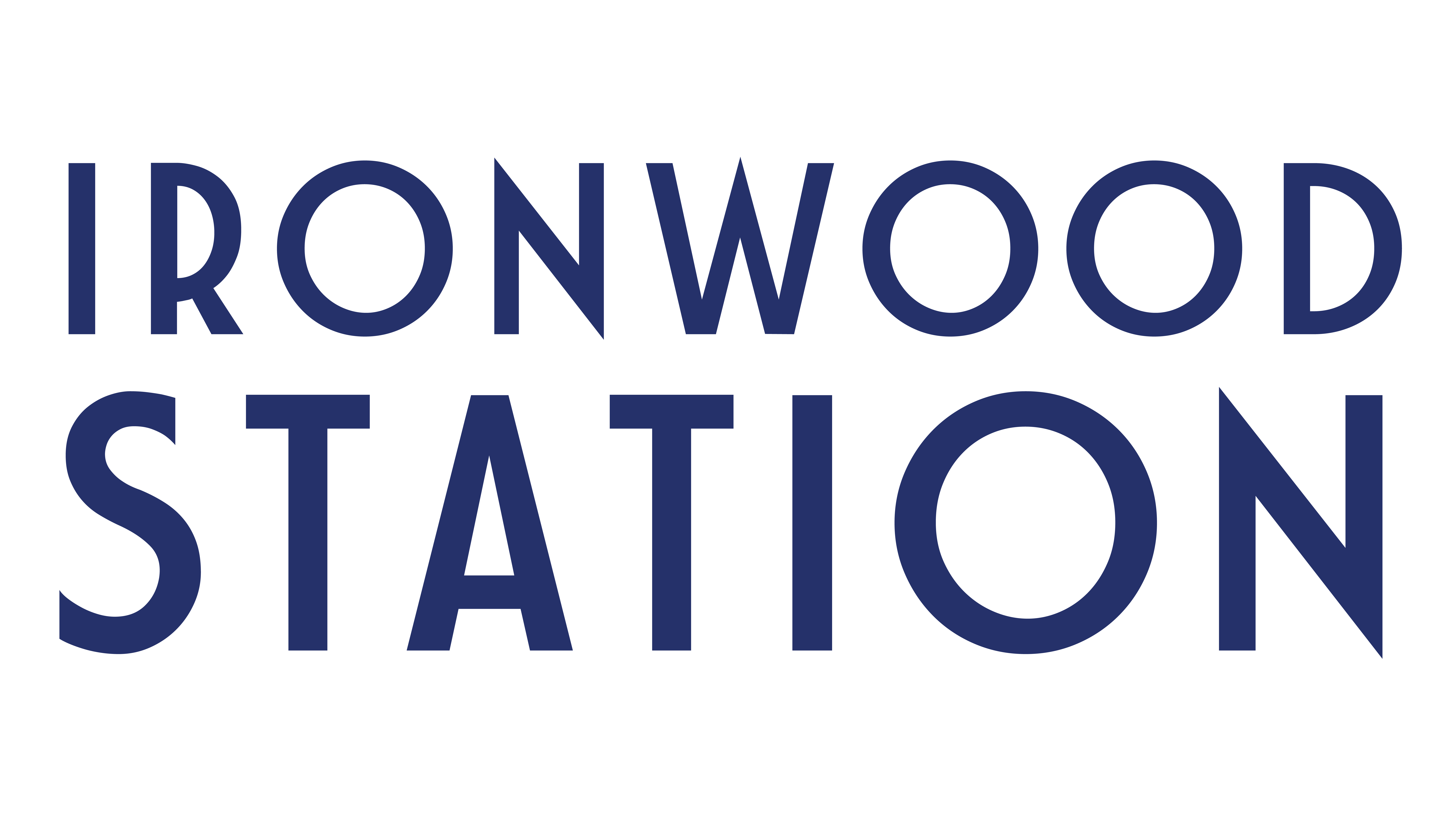 Logo for Ironwood Station featuring the words 'IRONWOOD STATION' in a bold, modern font.