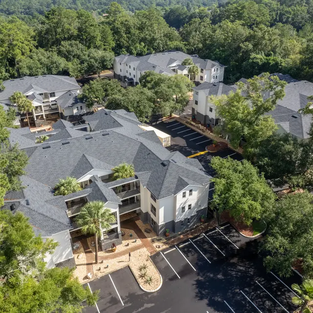 The Riley apartments aerial view