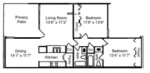 2 Bedroom 2 Bath