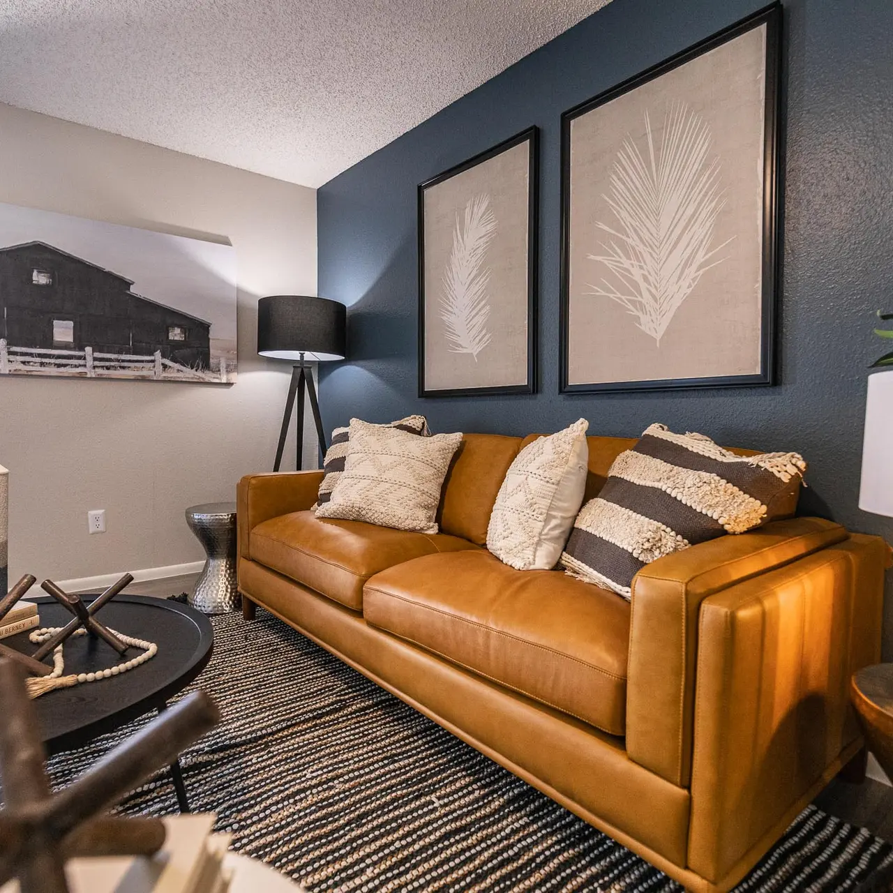 The Orion Living room in The Orion apartments