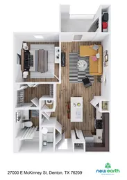 A-2 1 Bed 1 Bath