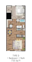 1 Bedroom 1 Bathroom