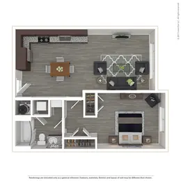 1 Bedroom, 1 Bathroom