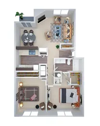 2 Bd 1 Bth 913 sf (b3)