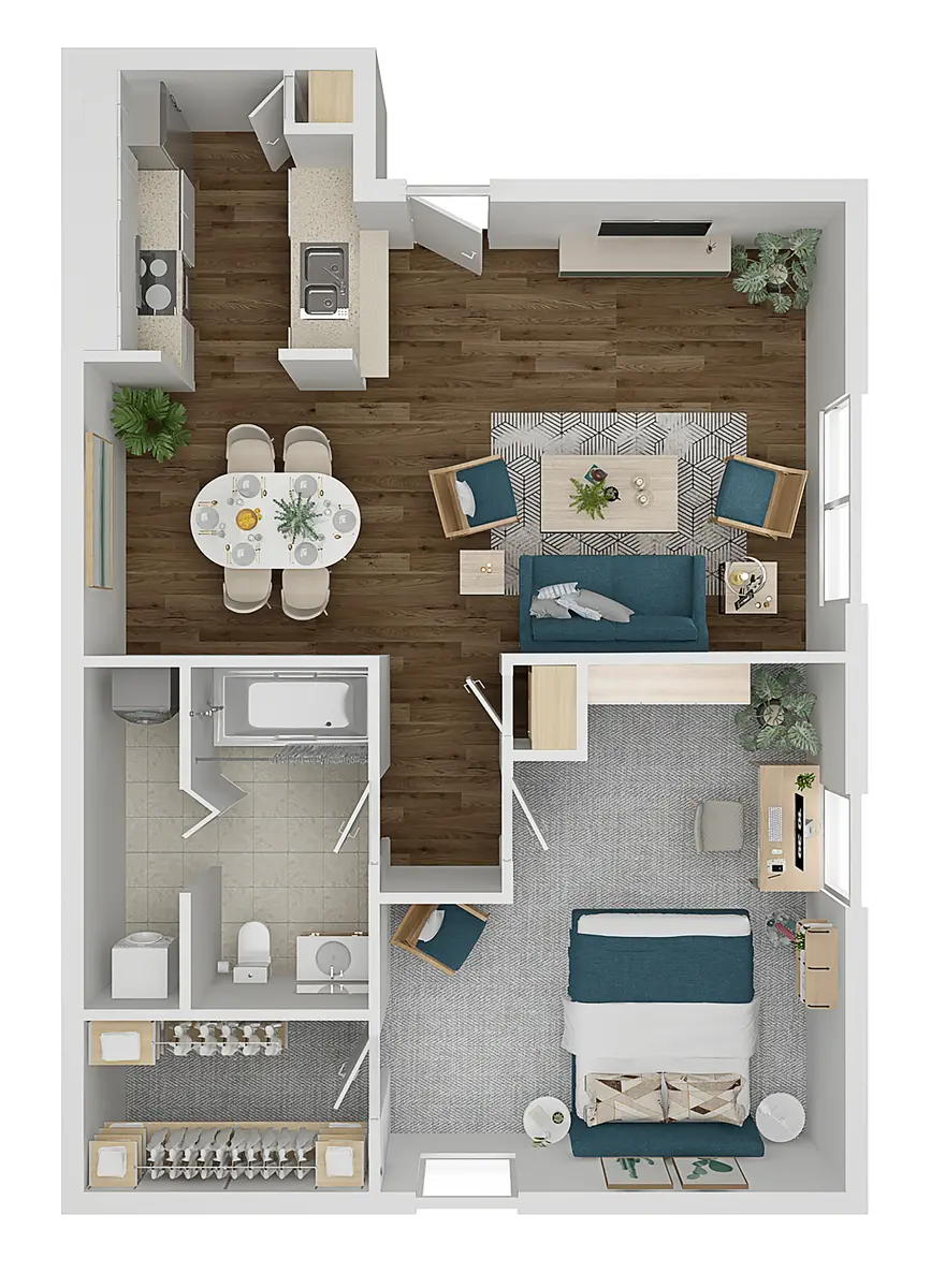 Meriwether Place - Interior Design, Indoors, Floor Plan
