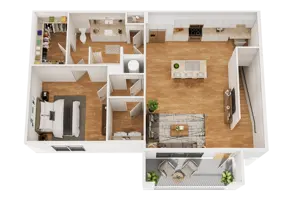 1BR-G + 1 Car Garage