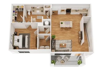 1BR-G + 1 Car Garage 1BR-G + 1 Car Garage