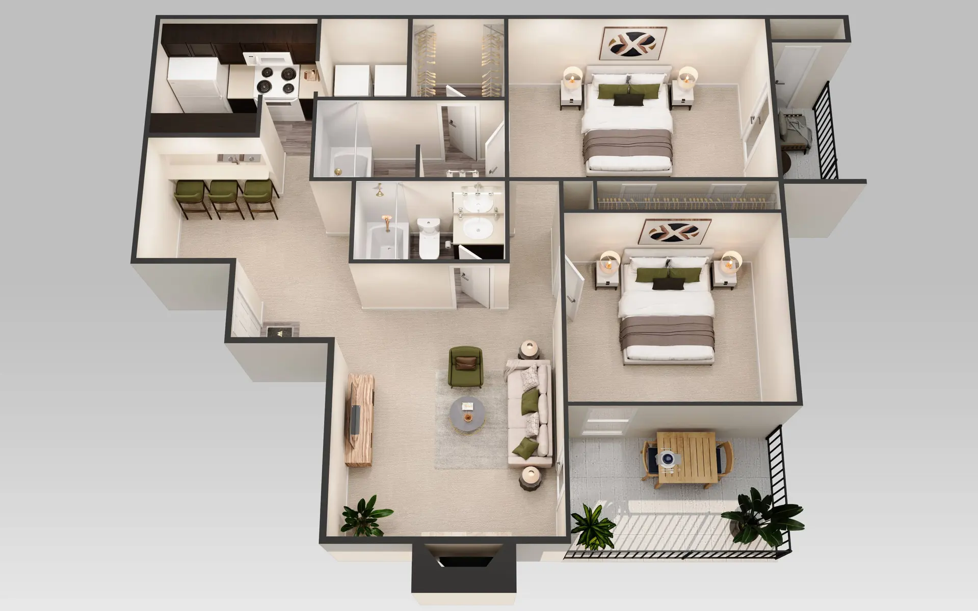 Bahama Glen Apartments - Diagram, Floor Plan, Chair
