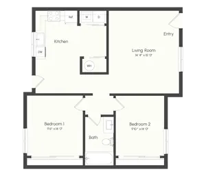 2B1 | 2 Bed | 1 Bath 2B1 | 2 Bed | 1 Bath