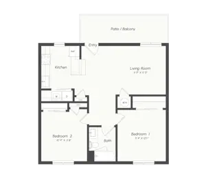 1B1 | 2 Bed | 1 Bath 1B1 | 2 Bed | 1 Bath