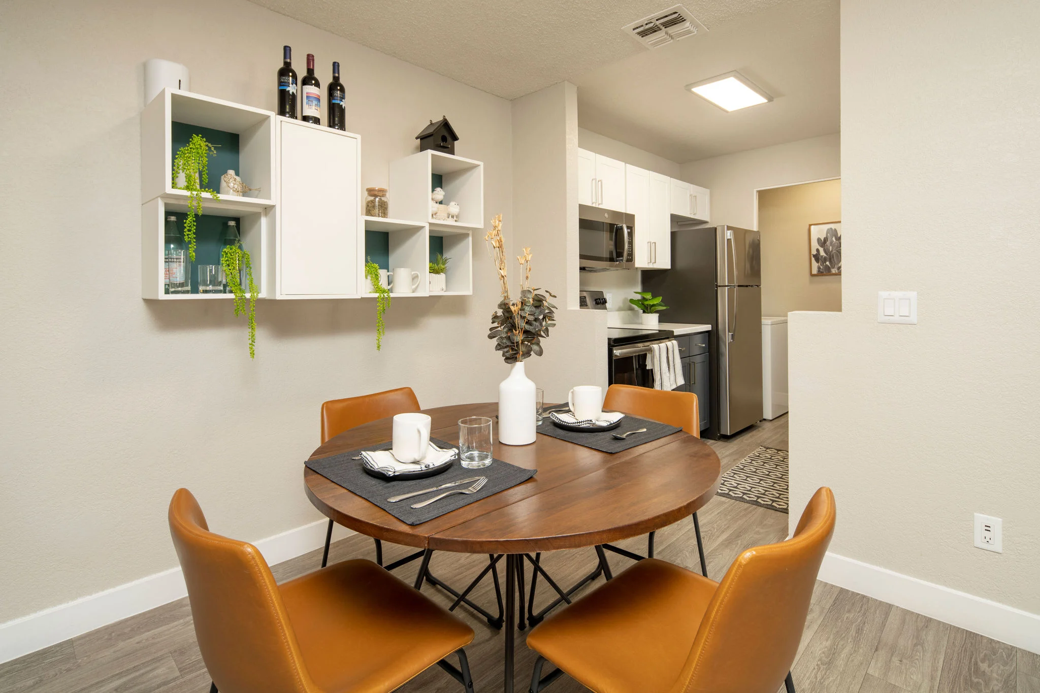 Modern, Kitchen, Dining area