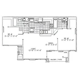 2 Bedroom, 2 Bathroom