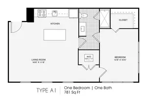 1 Bedroom, 1 Bathroom