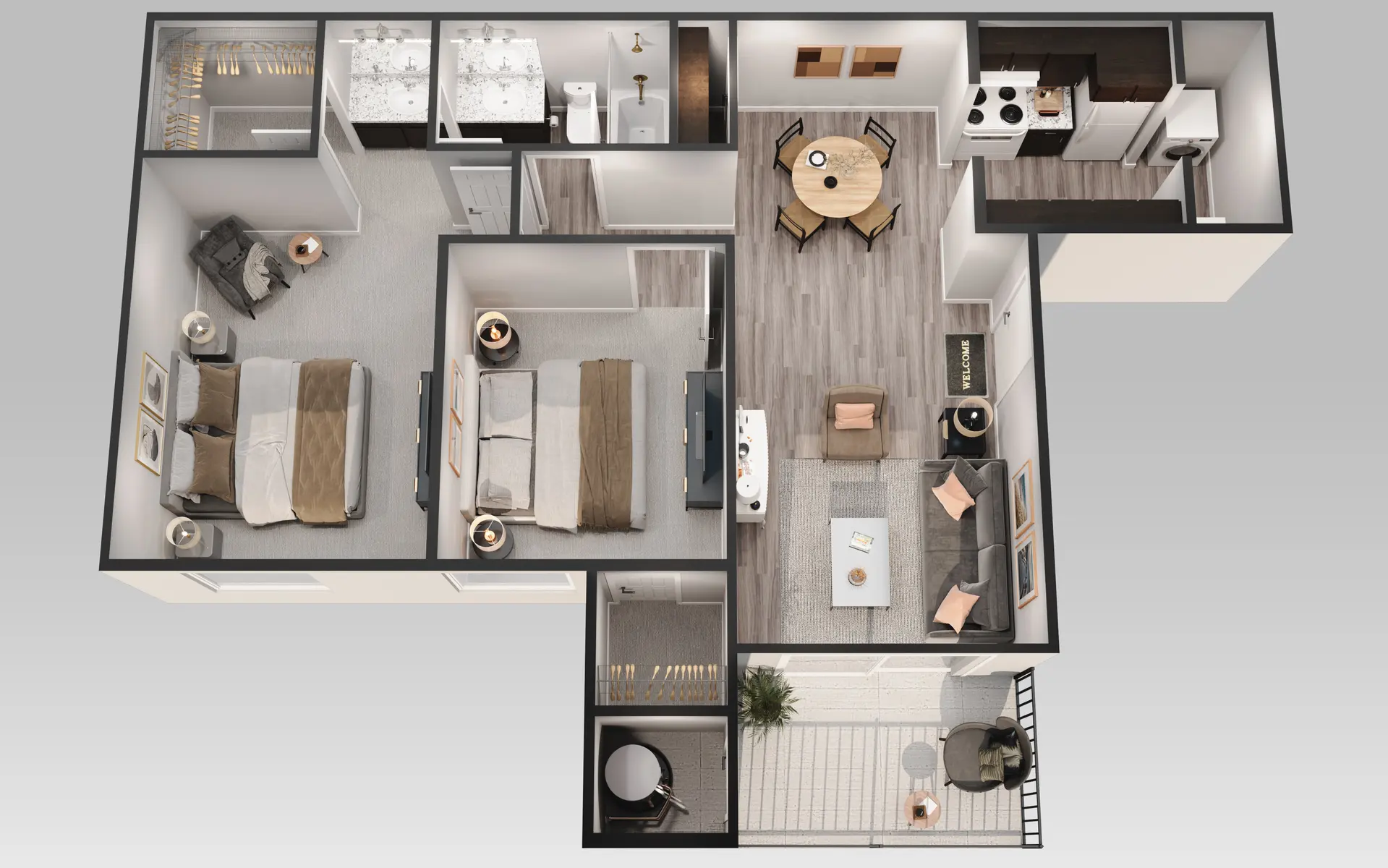 Trinity Meadows Apartments - Diagram, Floor Plan