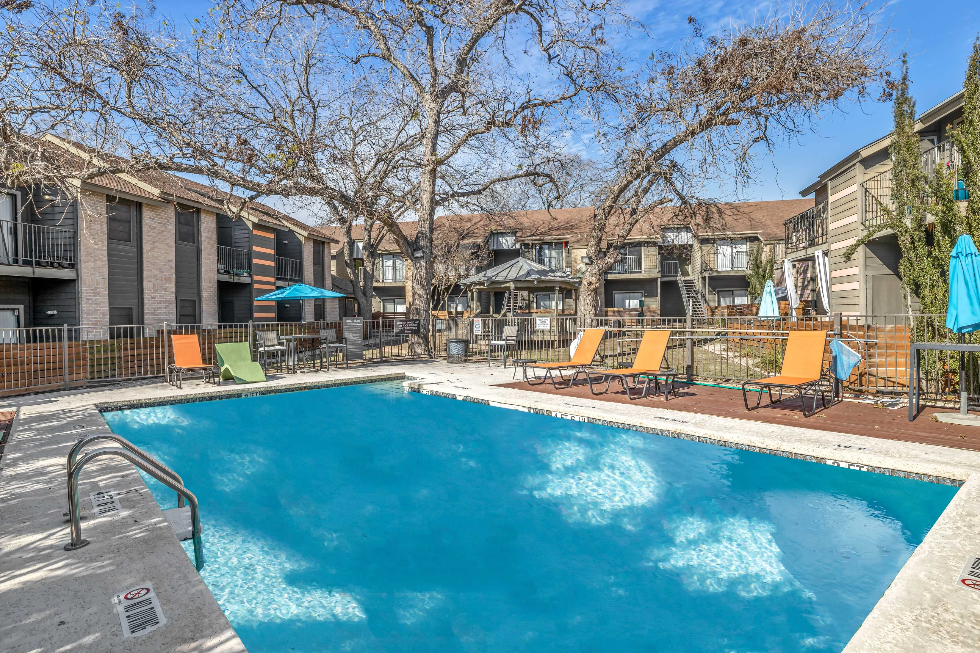 The Enclave's outdoor swimming pool