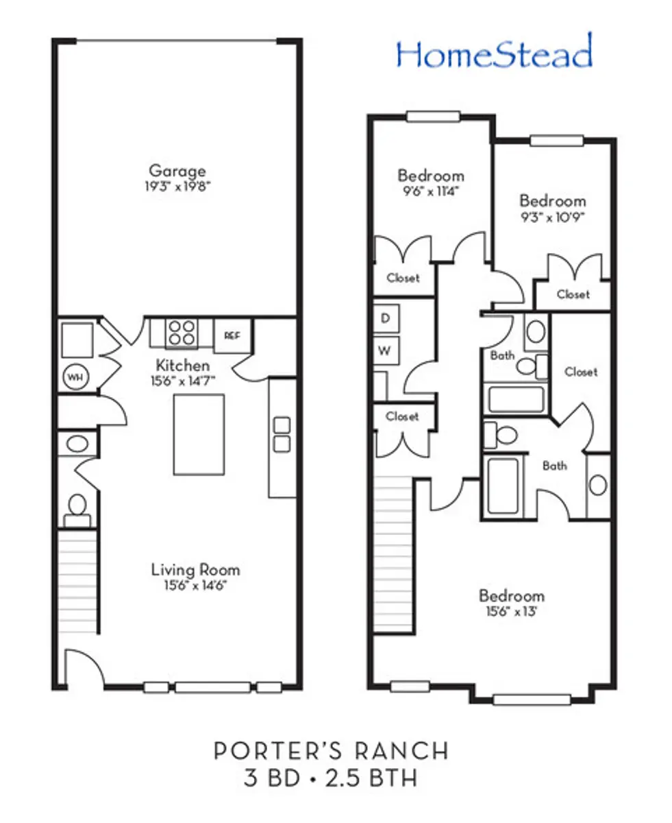 Porter Ranch Townhomes - Diagram, Floor Plan, Chart
