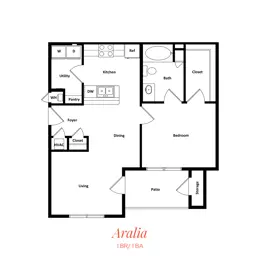 1 Bedroom 1 Bath MKT