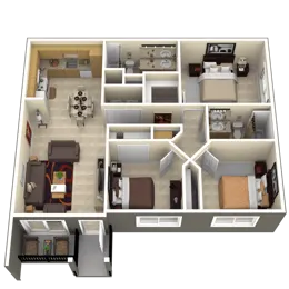3 Bedroom, 2 Bathroom