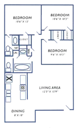 3 bedroom 1.5 Bath