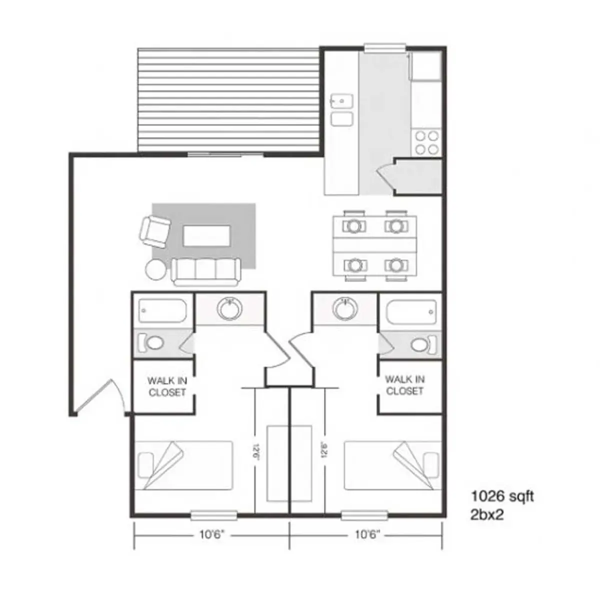 Element Austin Apartments - Diagram, Floor Plan