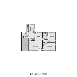 Two Bedroom One Bath Single Story House Two Bedroom One Bath Single Story House