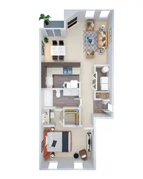 1 Bed 1 Bath 708 sf (a3)