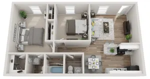 Evergreen | 2 Bed | 1.5 Bath