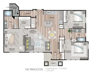 Princeton | 3 Bed | 2 Bath | 32B | Renovated