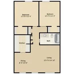 2 Bedroom 1 Bathroom