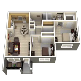 2 Bedroom, 2 Bathroom