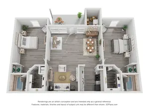 2x2A Renovated 975 sq ft