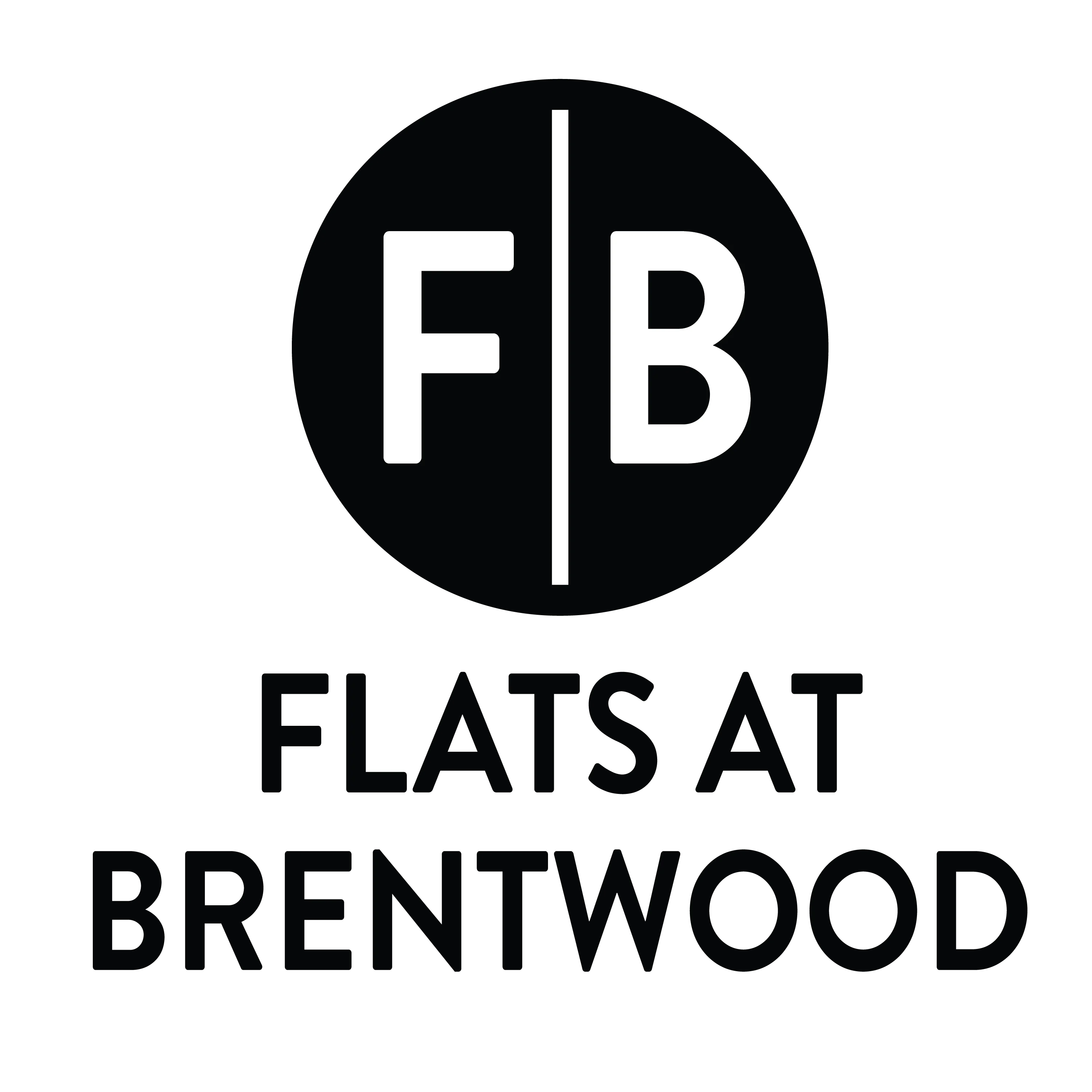 Flats at Brentwood Logo Logo of Flats at Brentwood featuring the letters F and B within a circle and the text below.