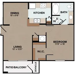 A1 | 1 Bed | 1 Bath