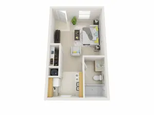 0 Bedroom 1 Bathroom