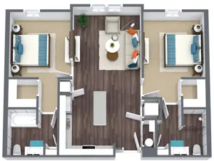 Two Bedroom-Two Bath