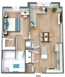 1 Bedroom A2 UFAS 1 Bedroom A2 UFAS