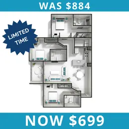 3BR/3BA - Gold 3BR/3BA - Gold