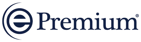 ePremium Logo Logo of ePremium, featuring the letter 'e' encircled and the word 'Premium' in a bold font.