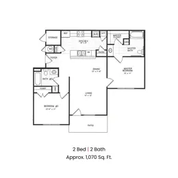 2 Bedroom 2 Bath 60%