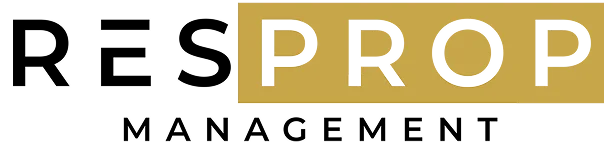 Logo of ResProp Management featuring the words 'RESPROPMANAGEMENT' with a gold accent on 'PROP'.