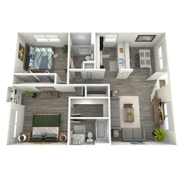 B1 | 2 Bed | 2 Bath | Upgrade