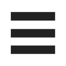 Hamburger Menu Icon A simple hamburger menu icon with three horizontal lines stacked evenly on top of each other.