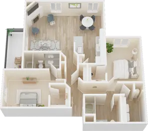 2 Bedroom, 2 Bathroom